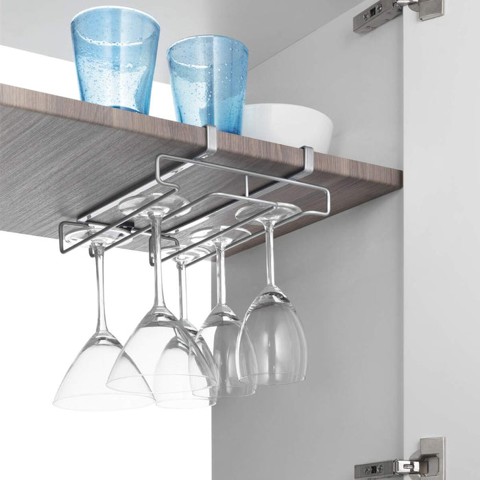 My Glass Undershelf Glass Holder Rack Silver