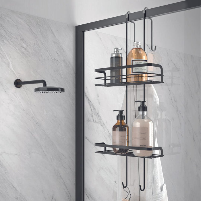Origin Shower Butler Bathroom Hanging Shelf Black