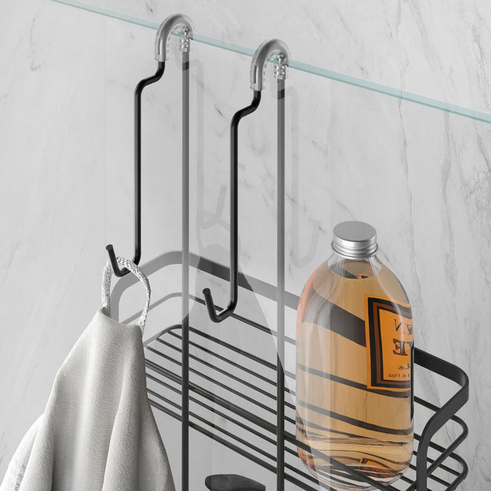 Origin Shower Butler Bathroom Hanging Shelf Black