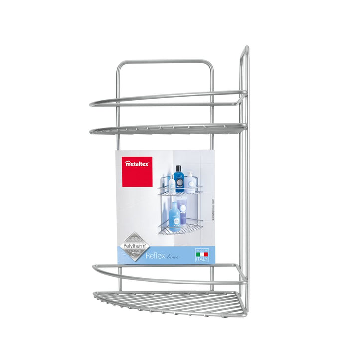 Reflex 2 Tier Corner Bathroom Storage Rack