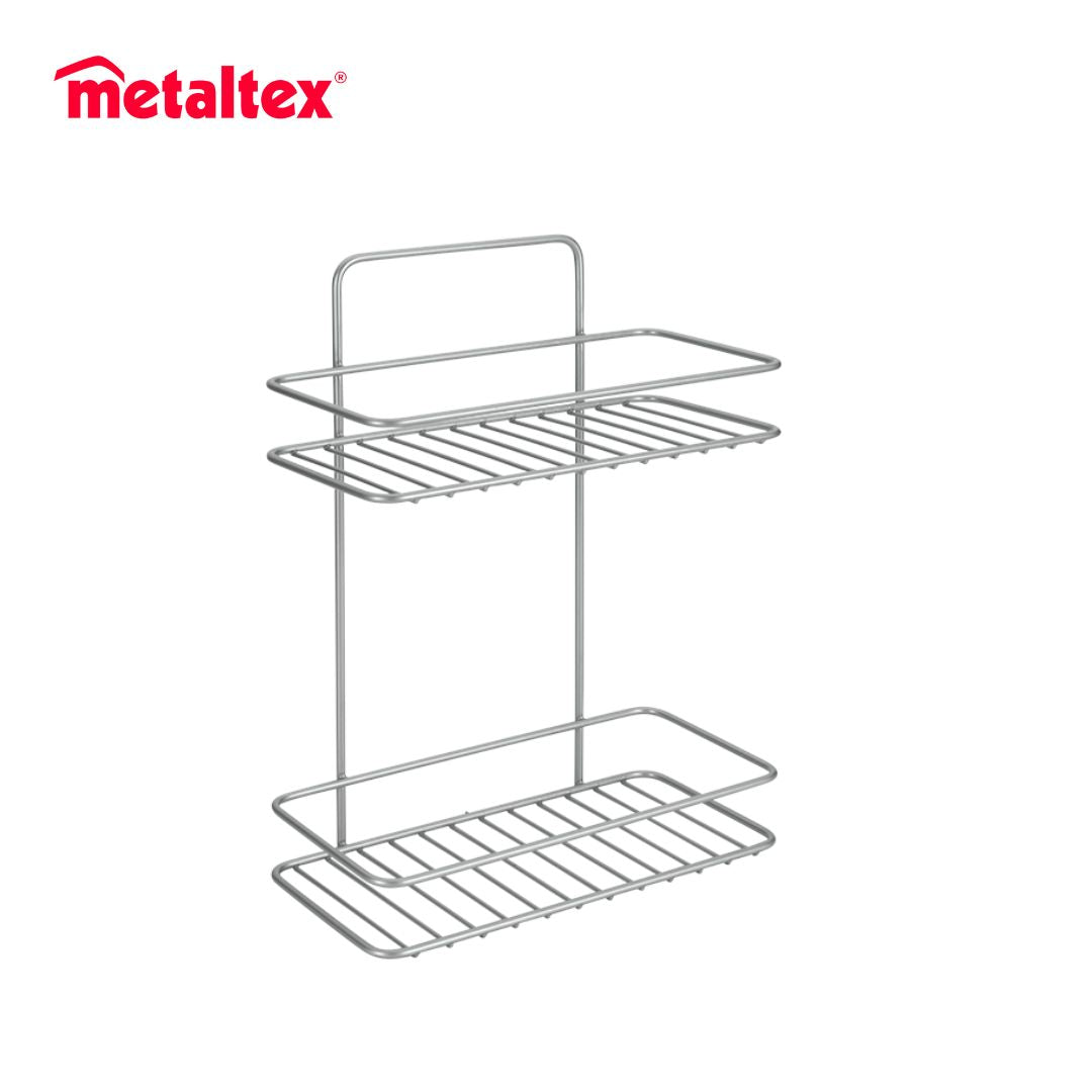 Metaltex Reflex 2 Tier Rectangle Bathroom Shampoo Storage Rack Rust ...