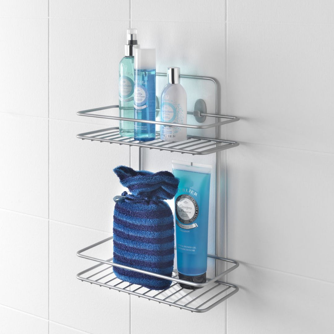 Metaltex Reflex 2 Tier Rectangle Bathroom Shampoo Storage Rack Rust ...