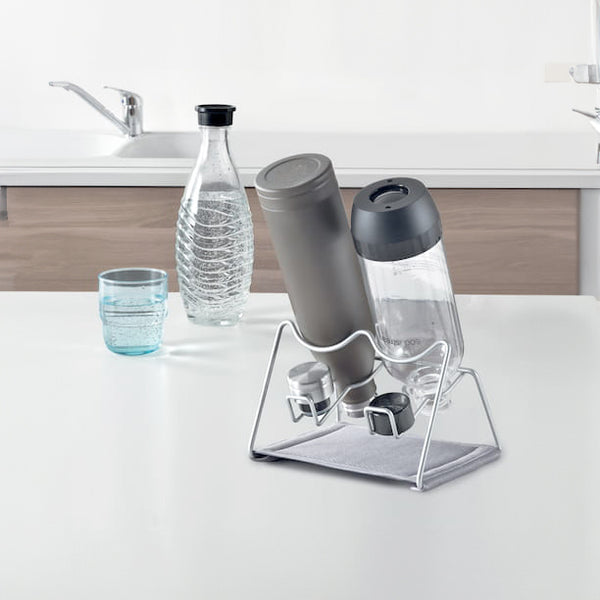 Sodatex 2 Bottle drying rack with cap holders