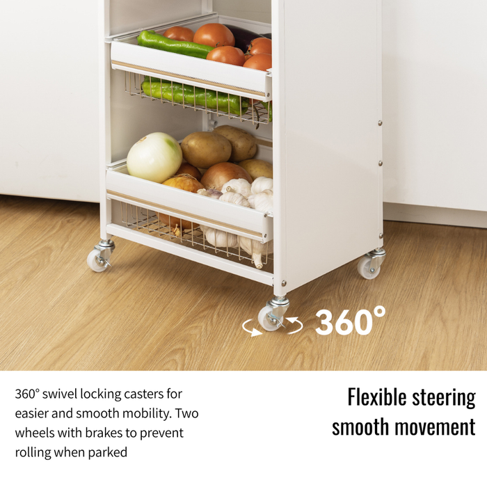 Ally Kitchen Storage Trolley Rack