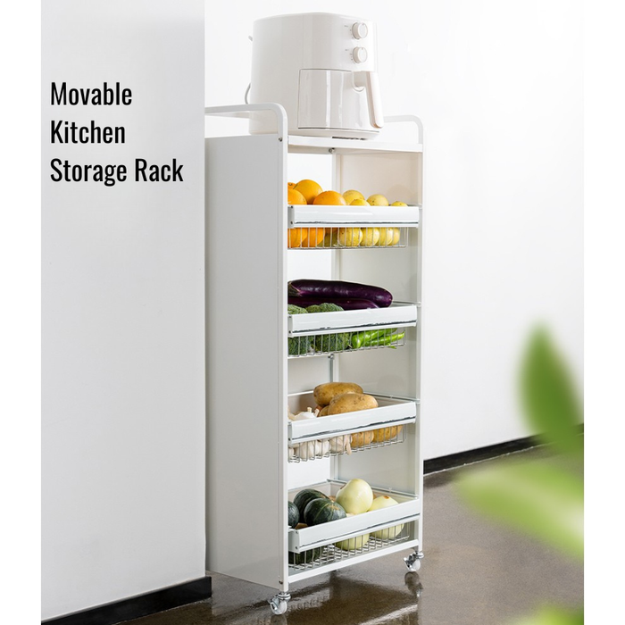 Ally Kitchen Storage Trolley Rack