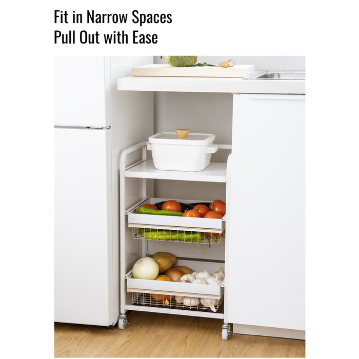 Ally Kitchen Storage Trolley Rack