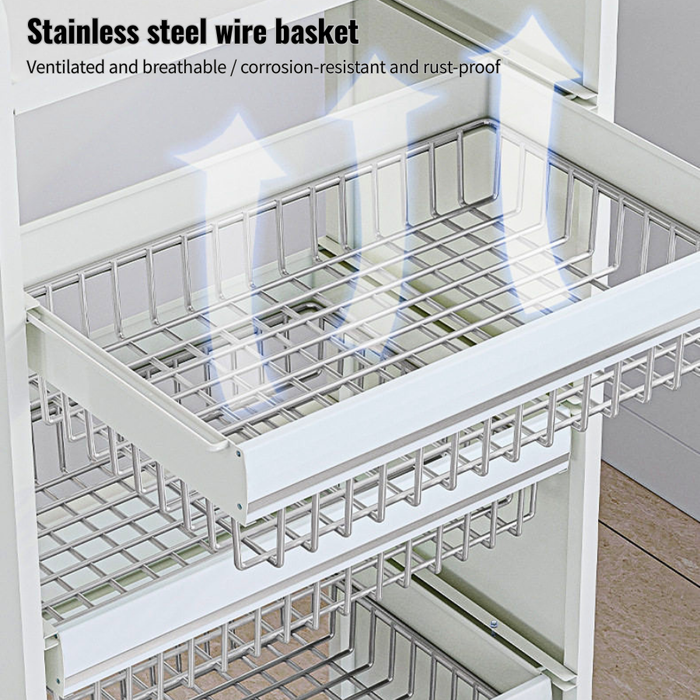 Ally Kitchen Storage Trolley Rack