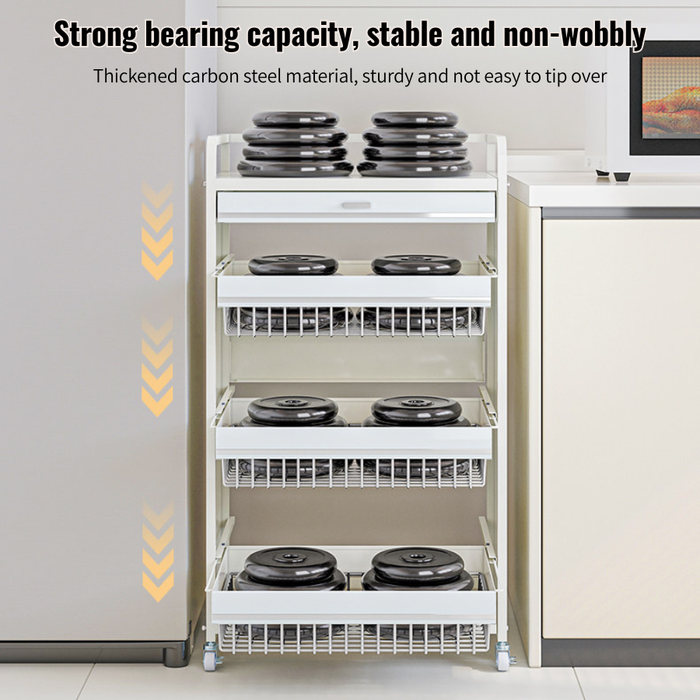 Ally Kitchen Storage Trolley Rack
