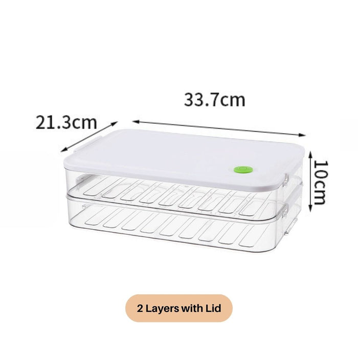 Multi-Layer Refrigerator Food Storage Containers with Lid