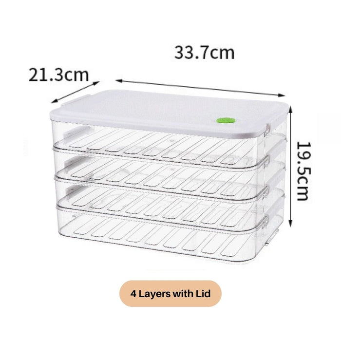 Multi-Layer Refrigerator Food Storage Containers with Lid