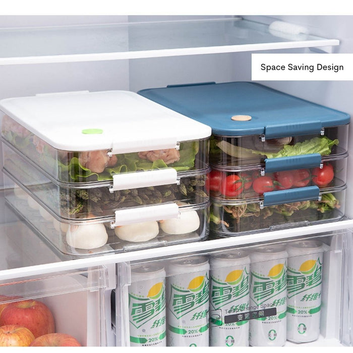 Multi-Layer Refrigerator Food Storage Containers with Lid