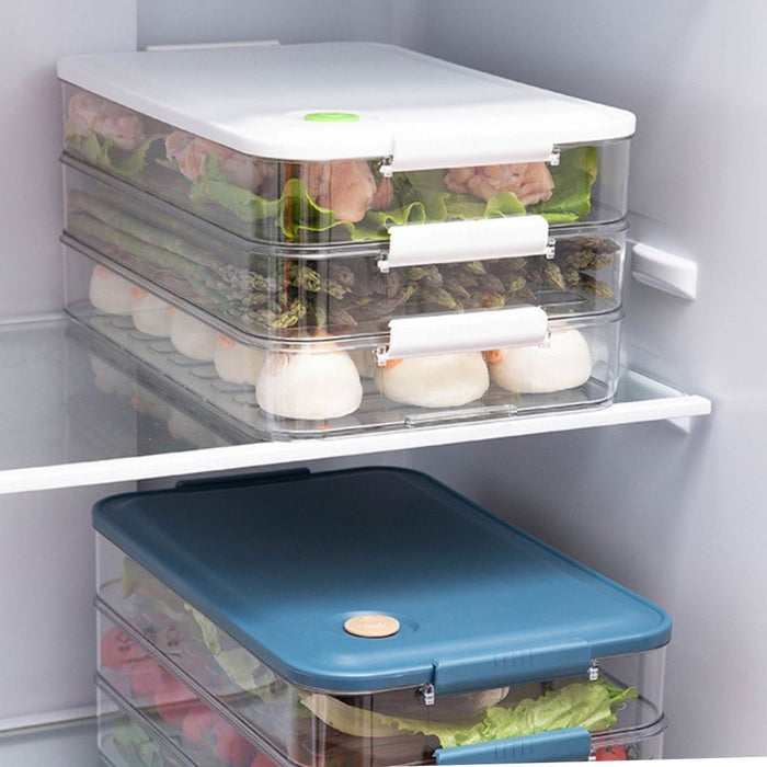 Multi-Layer Refrigerator Food Storage Containers with Lid