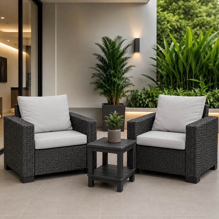 California Armchair + Deluxe Table set