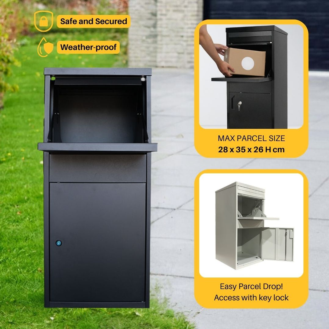 Toby XL Large Parcel Delivery Drop Box Outdoor Lockable Mail Parcel Box ...
