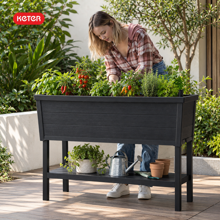 Alfresco Raised Planter Garden Bed Black
