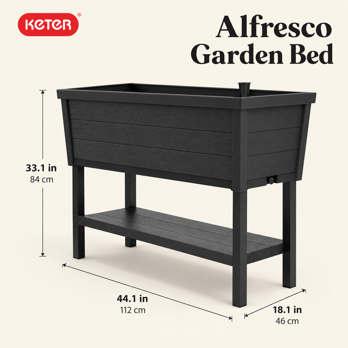 Alfresco Raised Planter Garden Bed Black