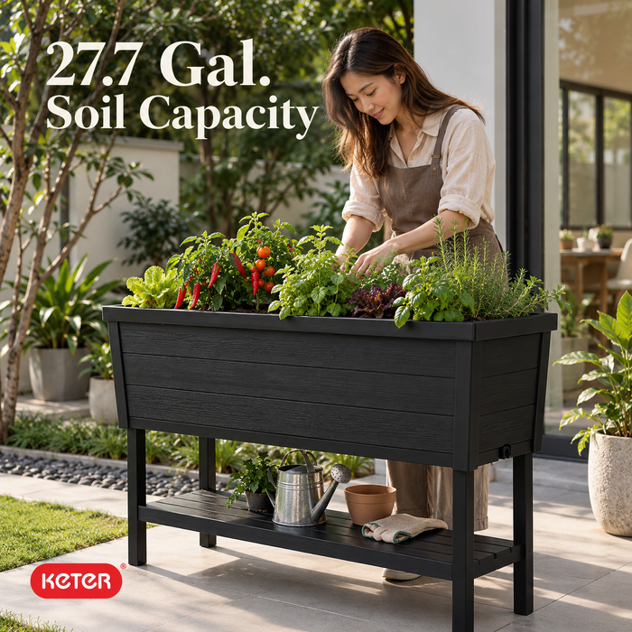 Alfresco Raised Planter Garden Bed Black