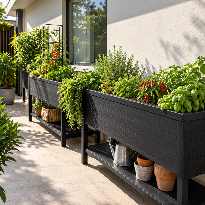 Alfresco Raised Planter Garden Bed Black