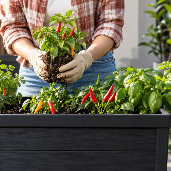 Alfresco Raised Planter Garden Bed Black