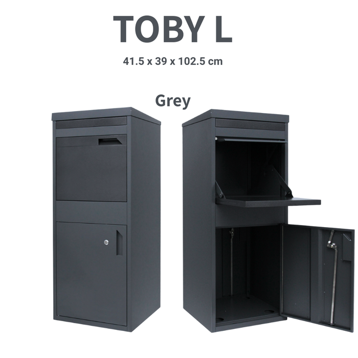 Toby L Large Parcel Delivery Drop Box CP03 Grey
