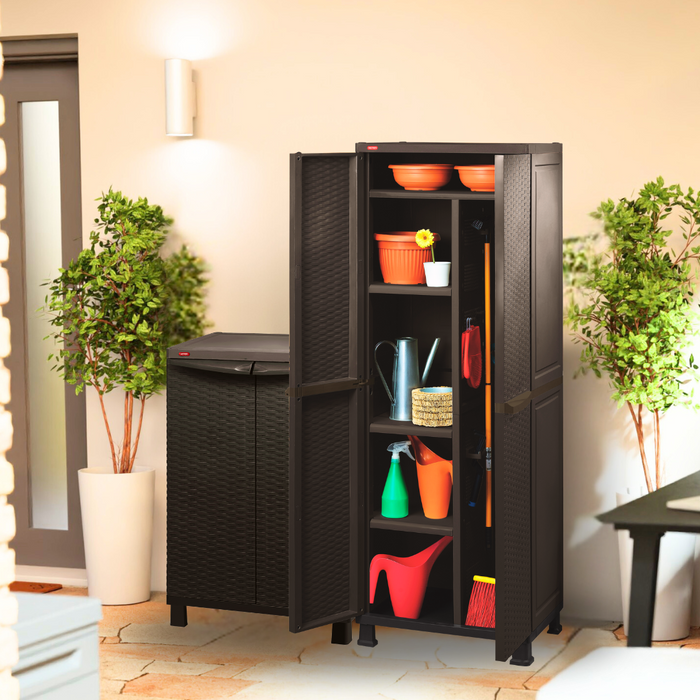 Keter Rattan Wall and Base with Legs Cabinet