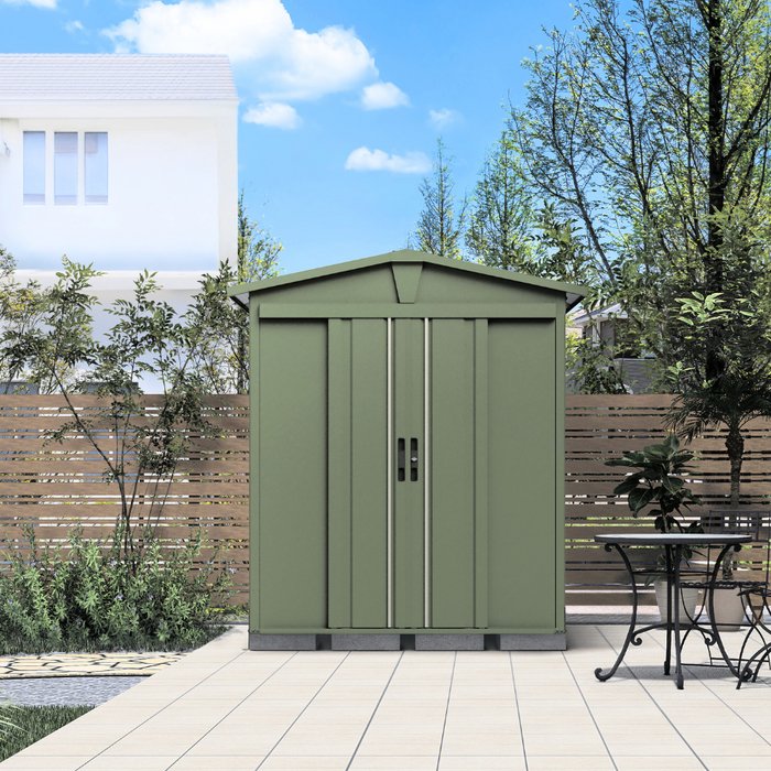 Lesiure 6 x 5 Ft Steel Outdoor Garden Shed