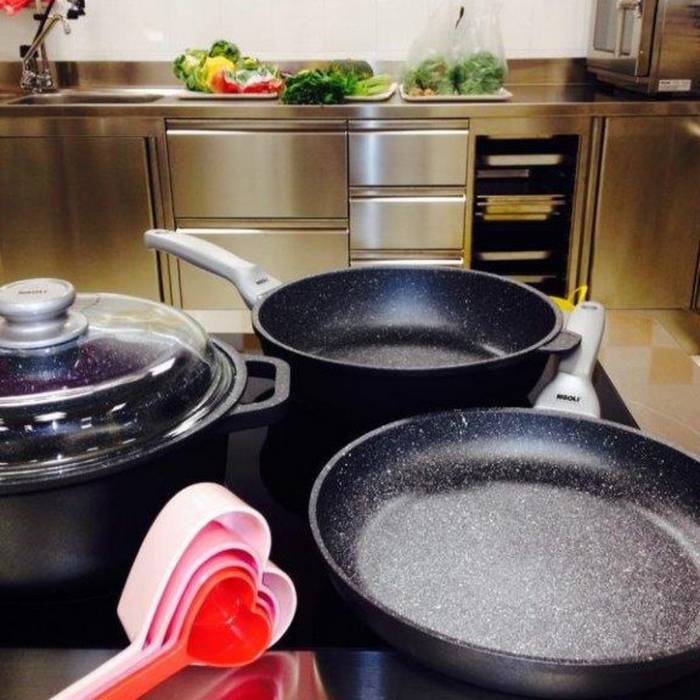 Granito Hardstone Skillet Dual Hands 2H Premium Induction with Lid (2 Sizes)