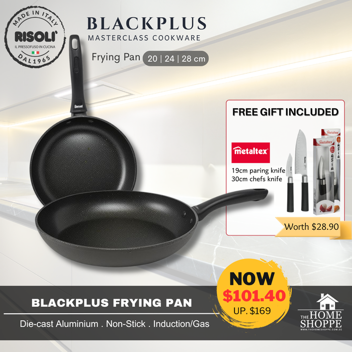 Blackplus Frying Pan Induction Black Handle + FREE GIFT