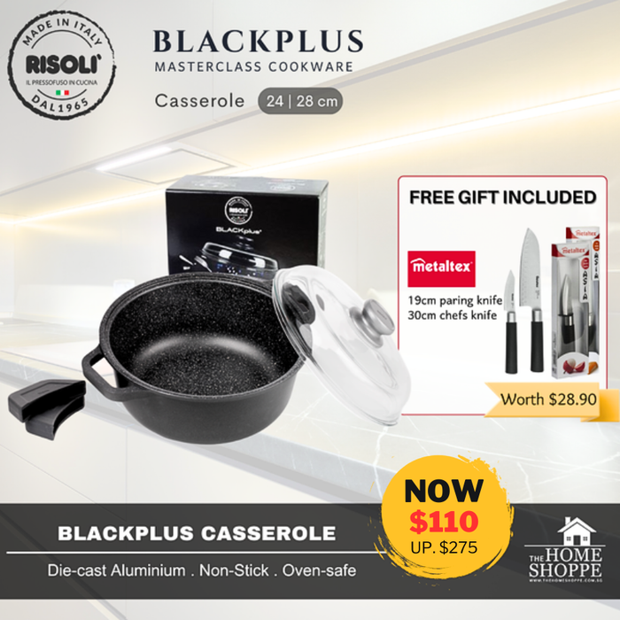 Blackplus Casserole Blackplus Induction with Glass Lid + FREE GIFT