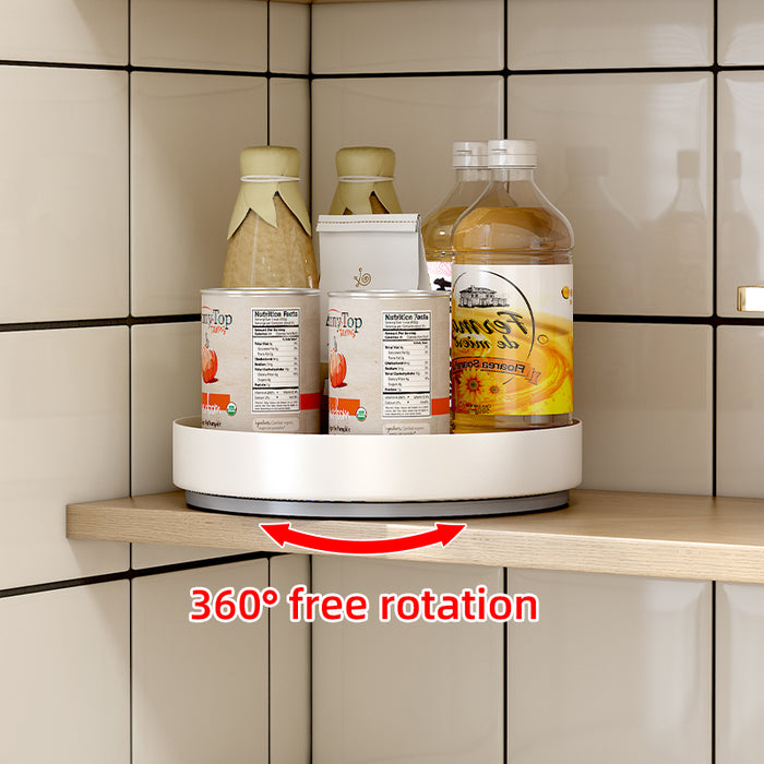 Round Rotatable Lazy Susan Spice Rack Tray