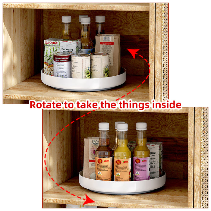 Round Rotatable Lazy Susan Spice Rack Tray