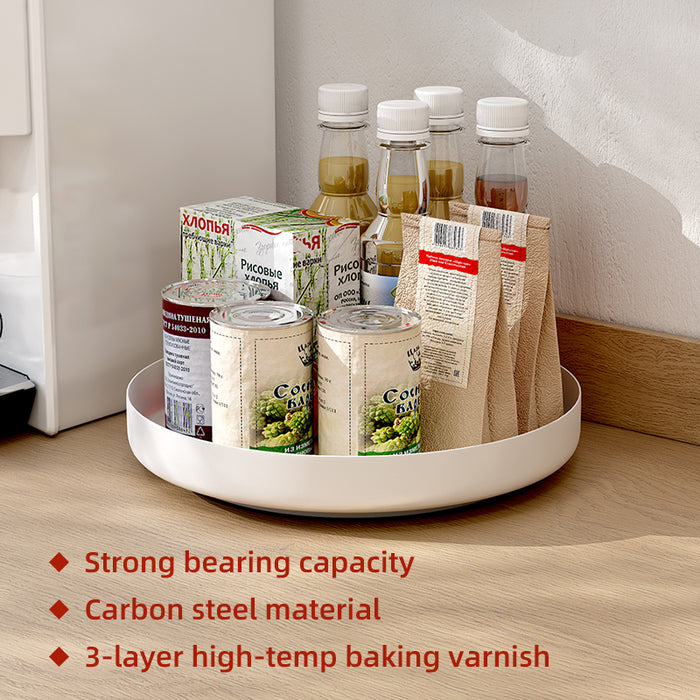 Round Rotatable Lazy Susan Spice Rack Tray