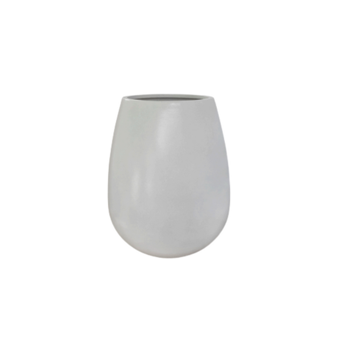 Savona Tall Planter Pot Smooth White (2 Sizes)