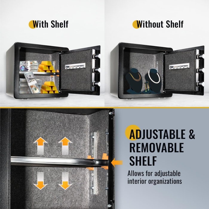 Steel Vault Safe Box H35 Combination/ Fingerprint Lock