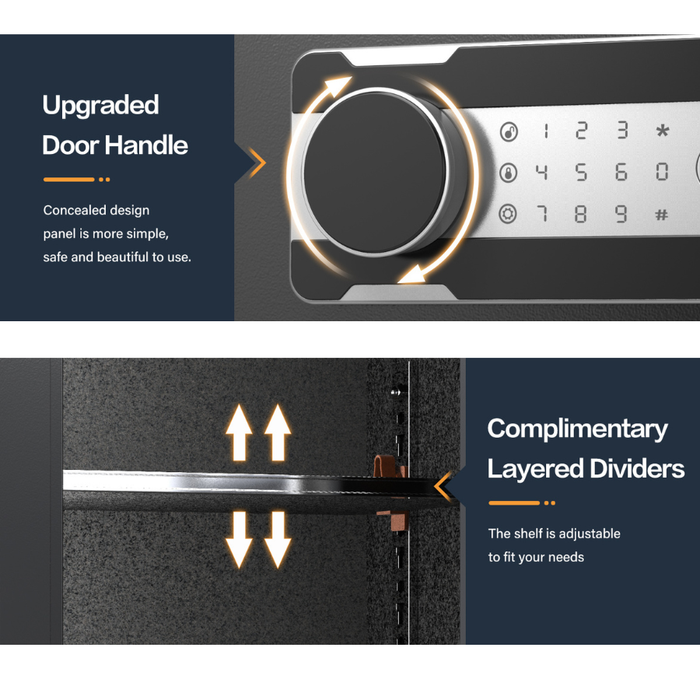 Steel Vault Safe Box H35 Combination/ Fingerprint Lock
