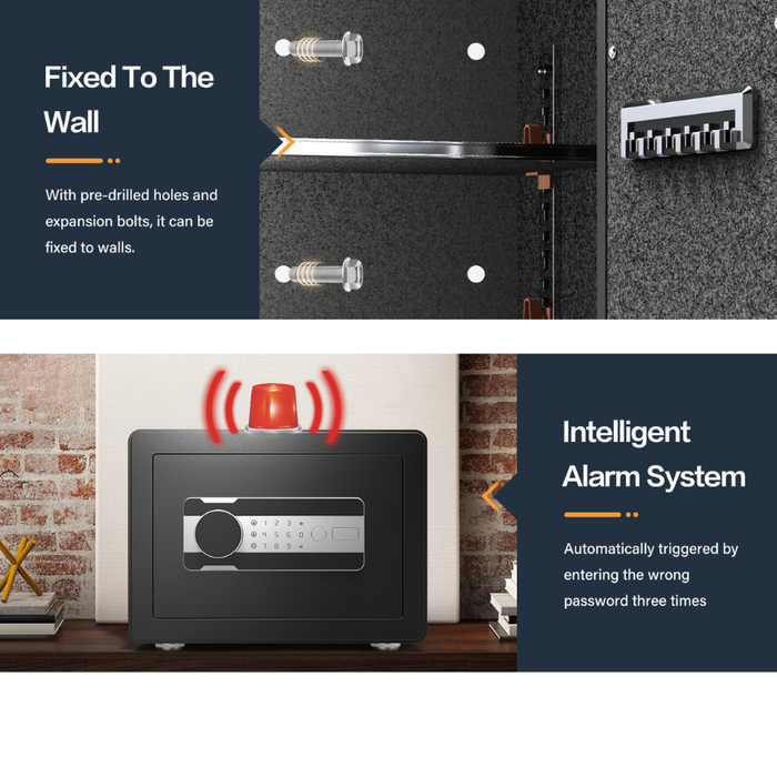 Steel Vault Safe Box H35 Combination/ Fingerprint Lock