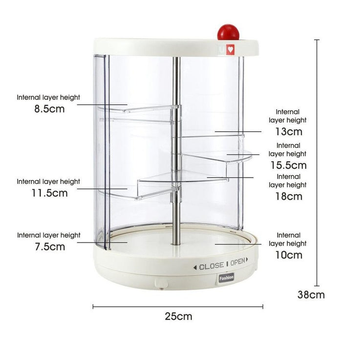ShowCase Pro Sensor 360° Auto Rotate Figurine Display case with LED Light