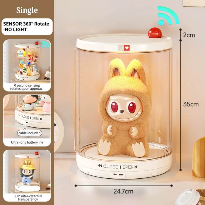 ShowCase Pro Sensor 360° Auto Rotate Figurine Display case with LED Light