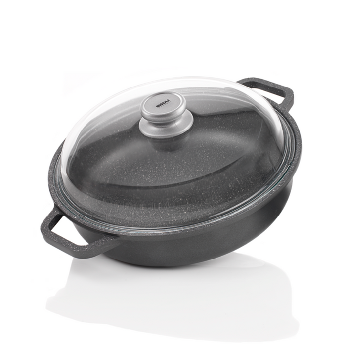 Granito Hardstone Skillet Dual Hands 2H Premium Induction with Lid (2 Sizes)