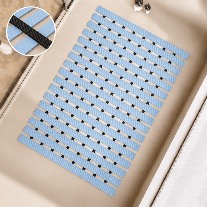 Non Slip Bathroom Floor Mat Grey (Bluish Grey/ Real Grey)