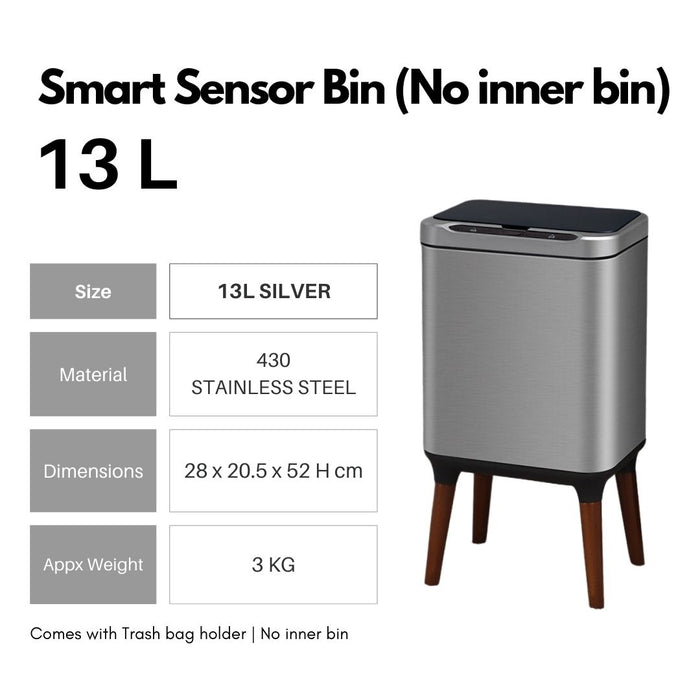 13L Smart Sensor Bin with Legs Rechargable