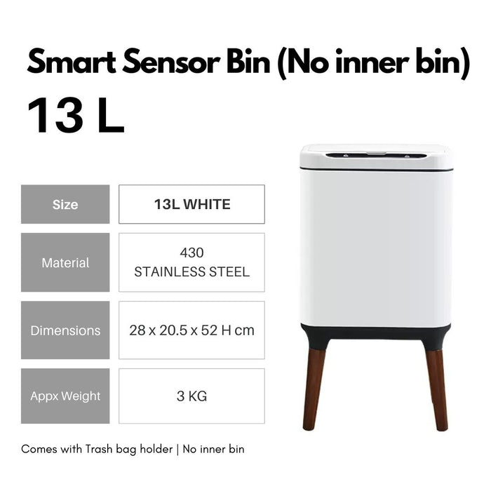 13L Smart Sensor Bin with Legs Rechargable