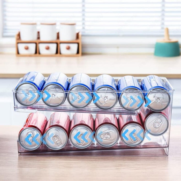 Beverage Can Drink 2 Tier Dispensing Rack