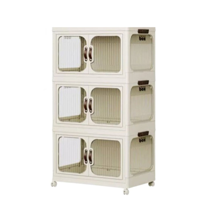 Stackable Foldable Storage Cabinet with wheels - Medium