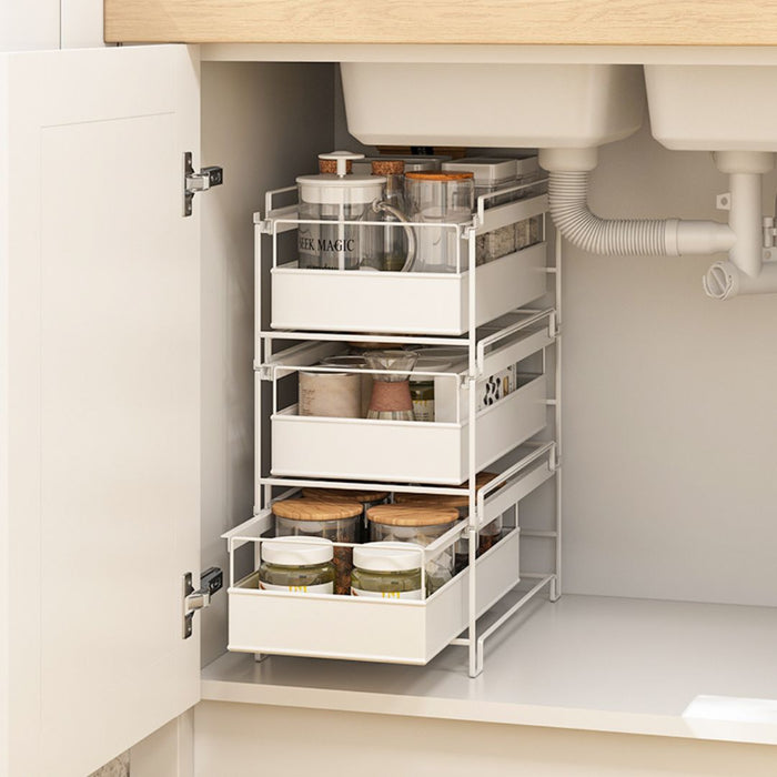 Stackable Pull Out Under Sink Drawer Multi Tier Rack L