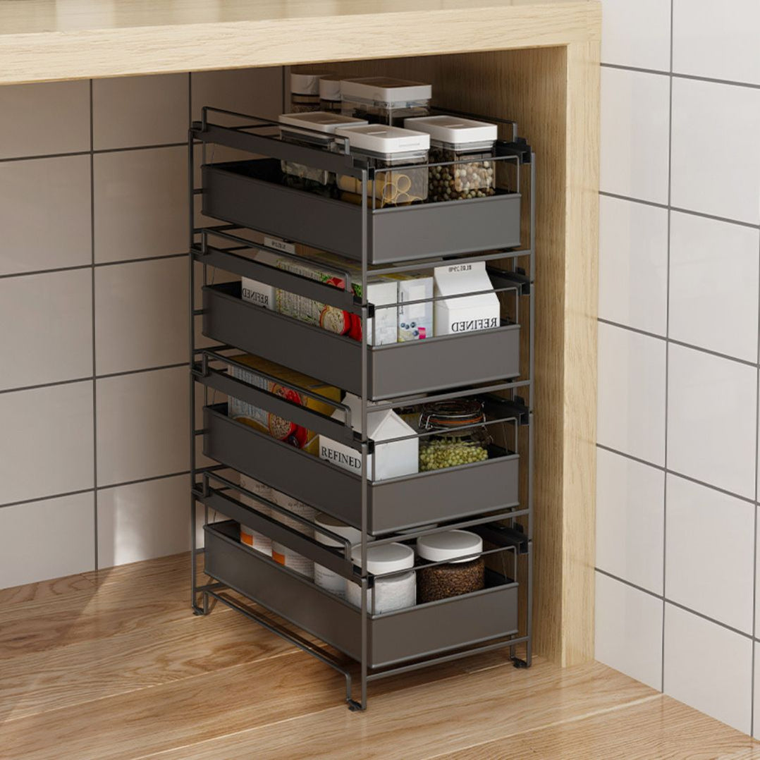Multipurpose Kitchen Stackable Pull Out Drawer Multi Tier Rack Large ...