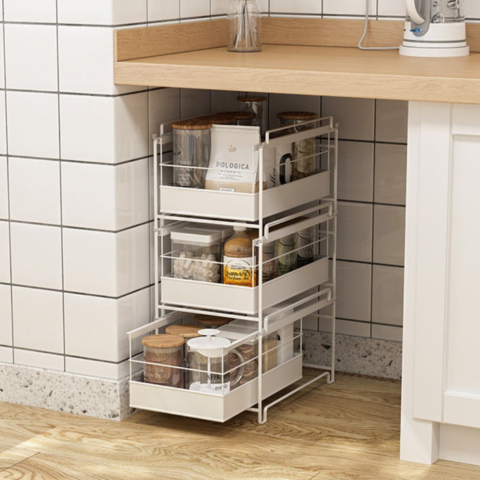 Stackable Pull Out Under Sink Drawer Multi Tier Rack L