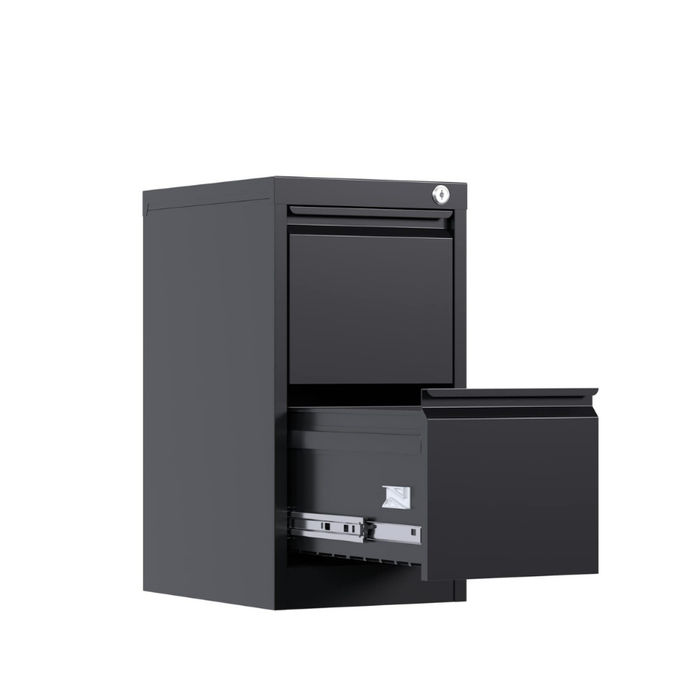 Filex 2 Drawer Office Filing Drawer Cabinet Black