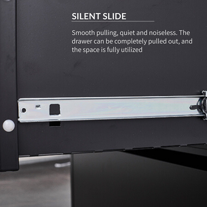 Filex 2 Drawer Office Filing Drawer Cabinet Black