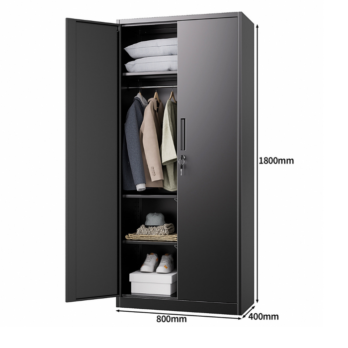 SteelMax Tall Multipurpose Wardrobe Storage Cabinet
